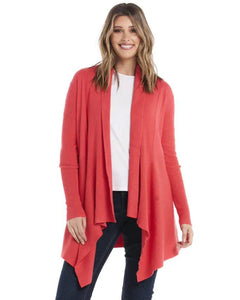 Betty Basics Alyssa Knit Cardigan Coral