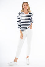 Load image into Gallery viewer, Jump Stripe Pullover White/navy