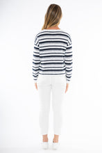 Load image into Gallery viewer, Jump Stripe Pullover White/navy