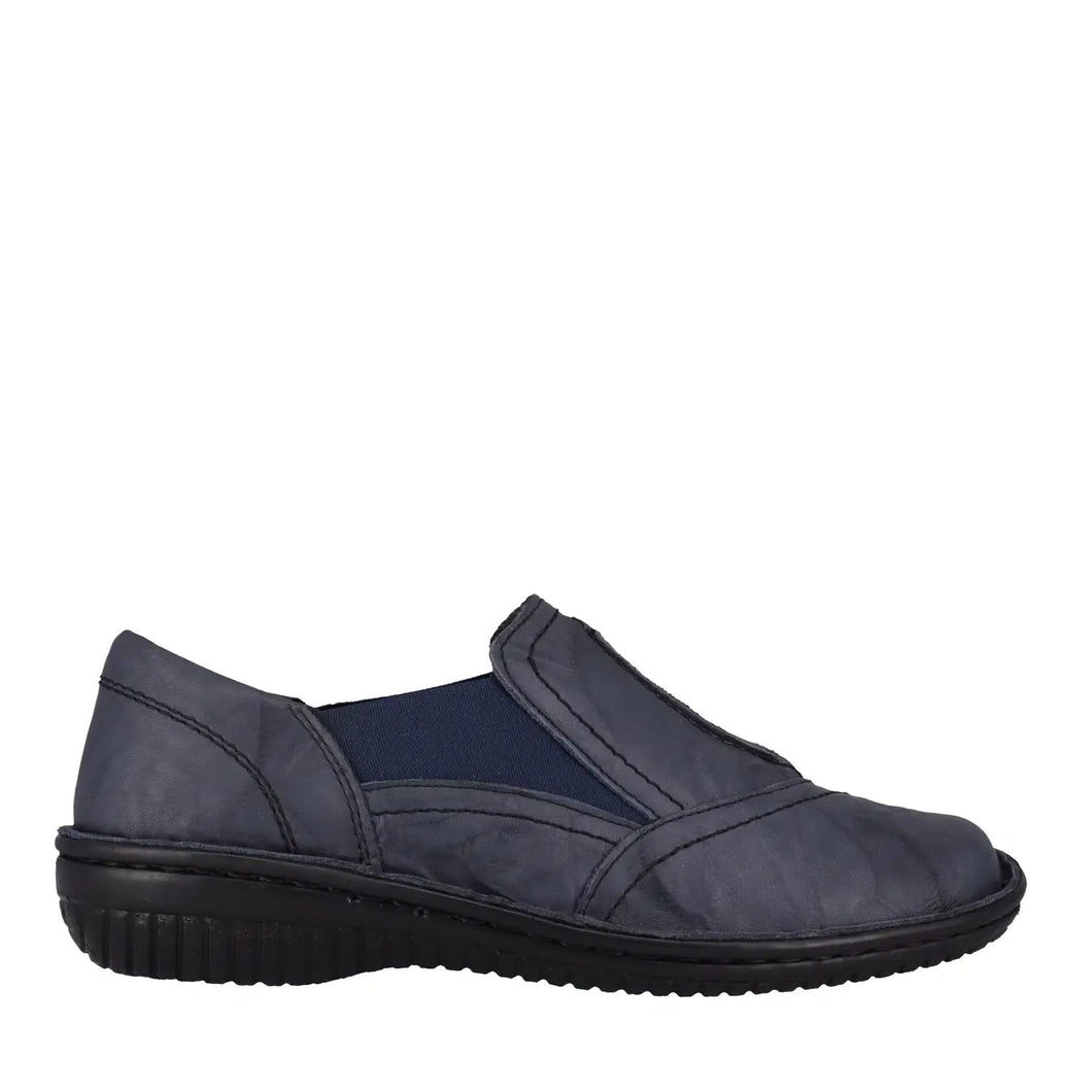 Cabello Comfort Womens Shoes 761-27 Navy Crinkle