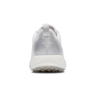 Rockport Womens Shoes Trustride Golf Lace To Toe Sneaker- White/silver