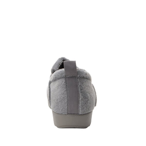 Alegria Cozee Fuzzy Wuzzy Grey Slipper Shoe