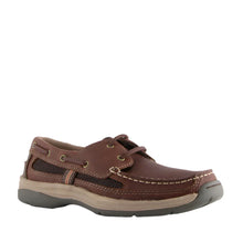 Load image into Gallery viewer, Slatters Shackle Walnut Brown Boat Shoes