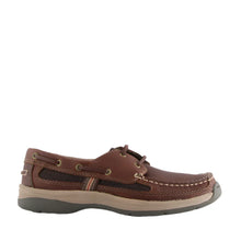 Load image into Gallery viewer, Slatters Shackle Walnut Brown Boat Shoes