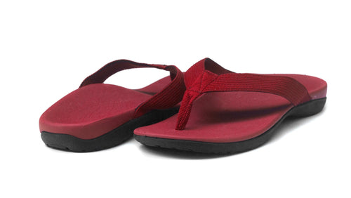 Axign Premium Orthotic Flip Flops Red