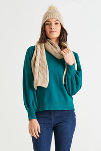 Betty Basics Charlotte Knit Jumper Classic Teal