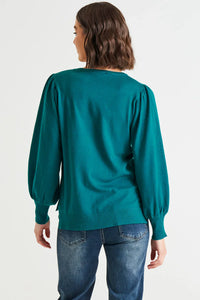 Betty Basics Charlotte Knit Jumper Classic Teal