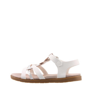 Bellissimo Zoey White Silver Sandal