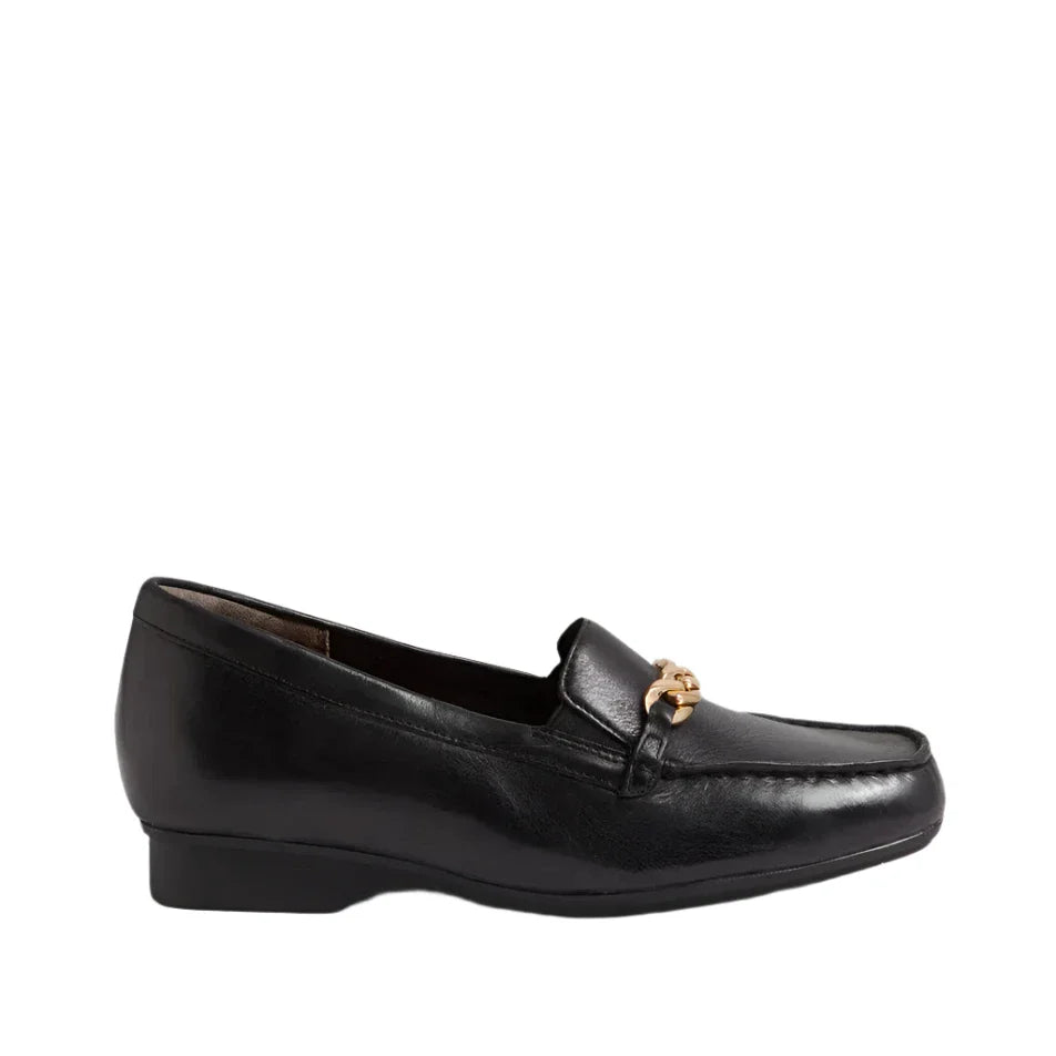 Ziera Fenders XF Black Leather Loafers