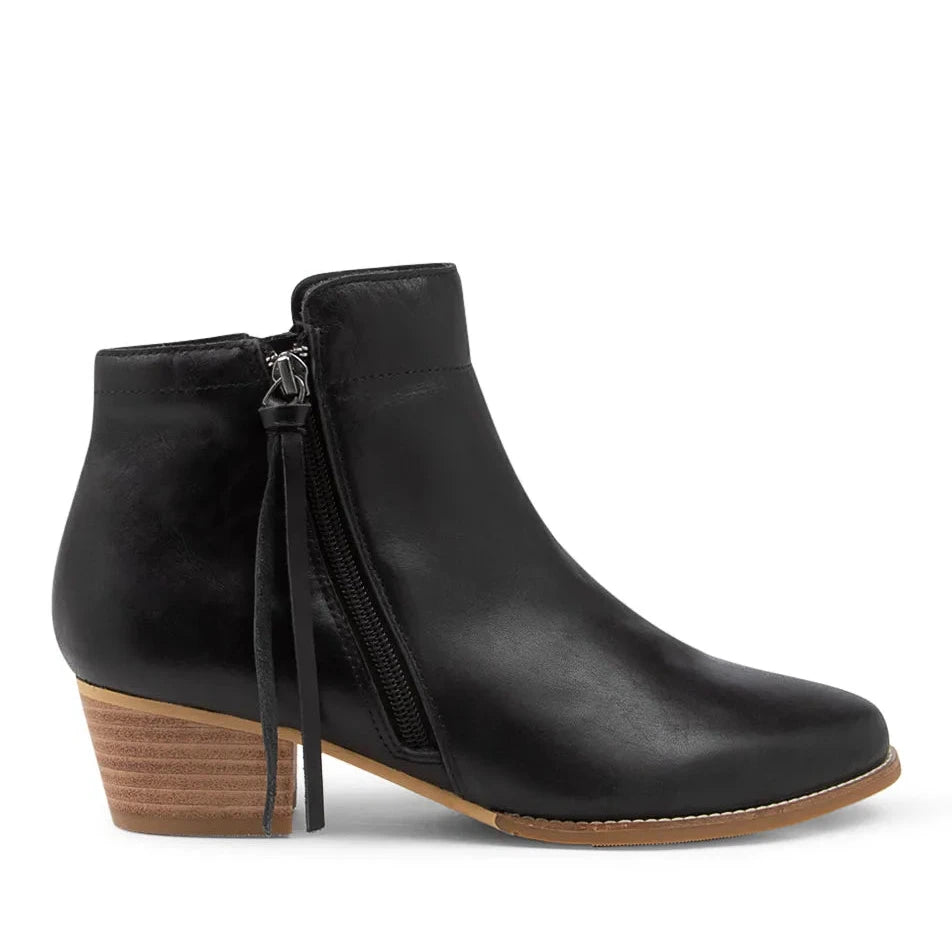 Ziera Vendas Xf-zr Black Natural Leather Ankle Boots