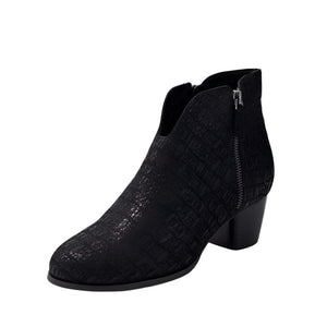 Ziera Govak W Black Mix Print Leather Ankle Boots