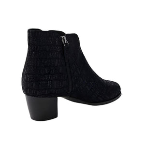 Ziera Govak W Black Mix Print Leather Ankle Boots