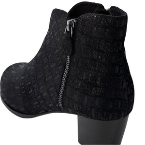 Ziera Govak W Black Mix Print Leather Ankle Boots