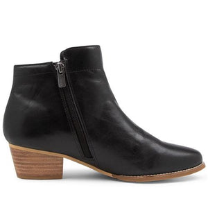 Ziera Vendas Xf-zr Black Natural Leather Ankle Boots