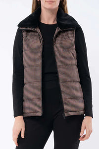 Jump Houndstooth Puffer Vest